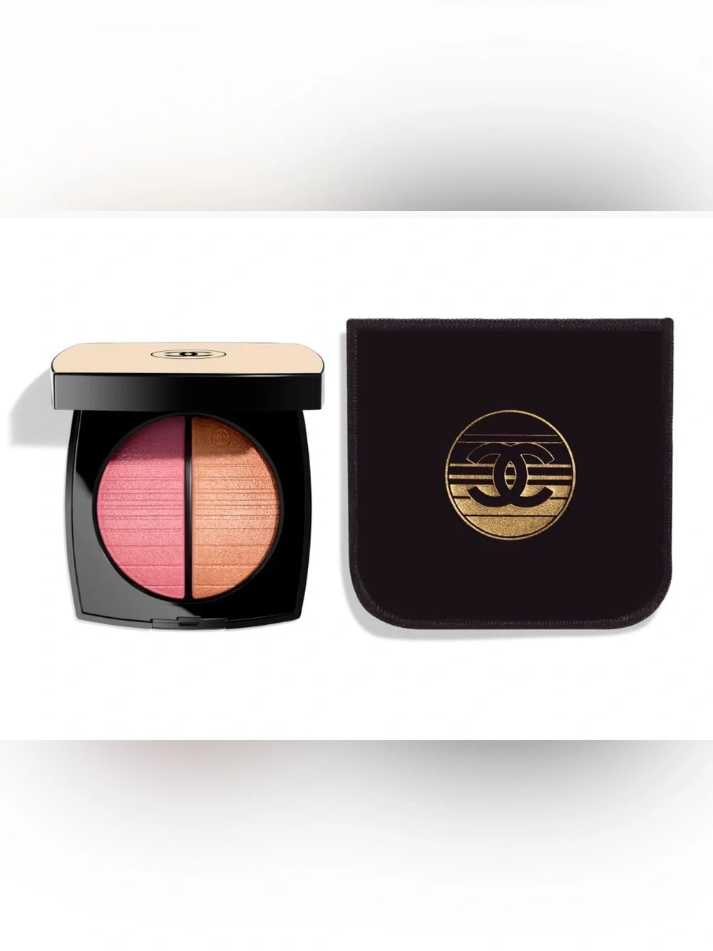 NEW CHANEL Les Beiges Exclusive Healthy Golden Glow Powder Duo in Eclat du Soir - Picture 3 of 8